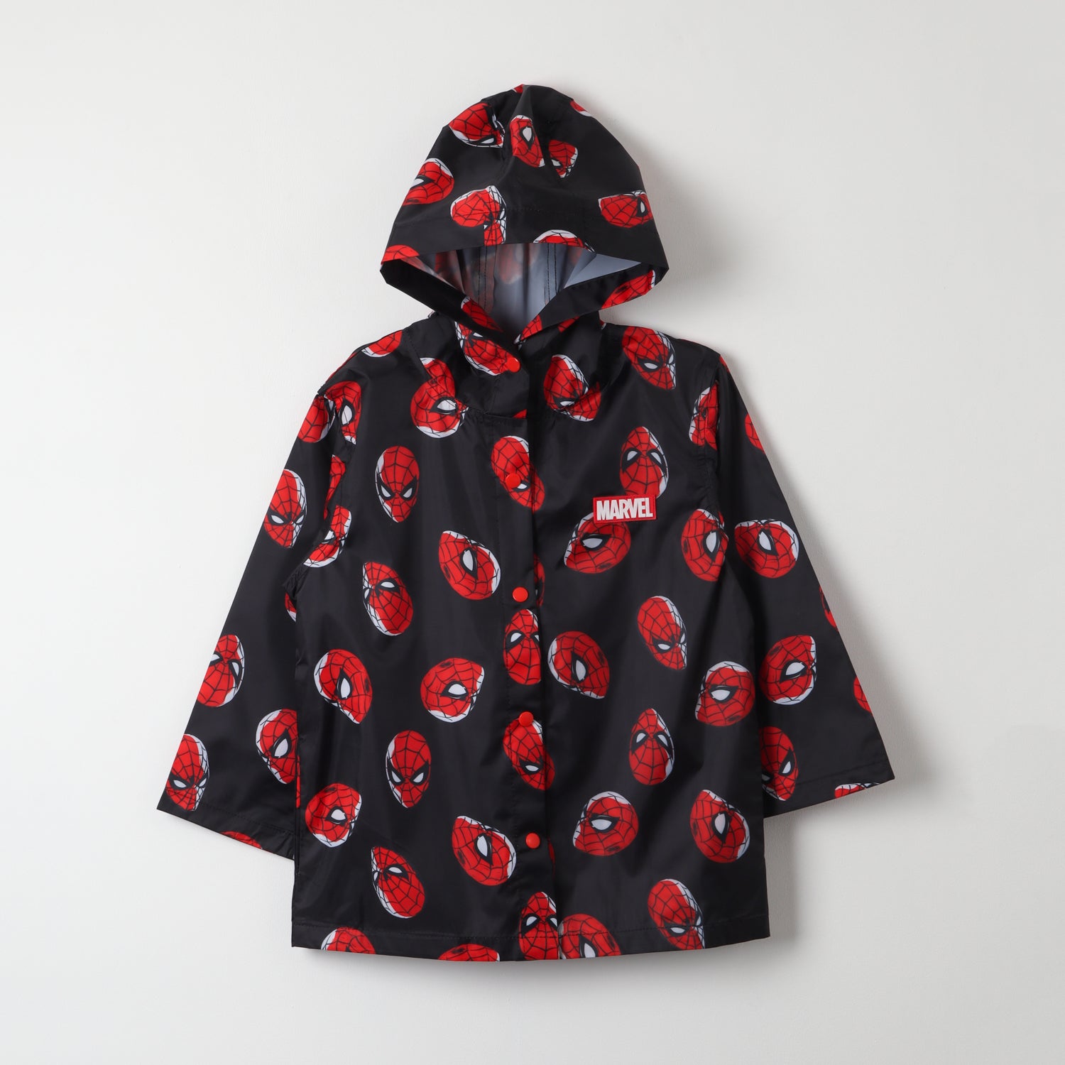 Chaqueta Impermeable Niño Spiderman Painted Back Negro Marvel