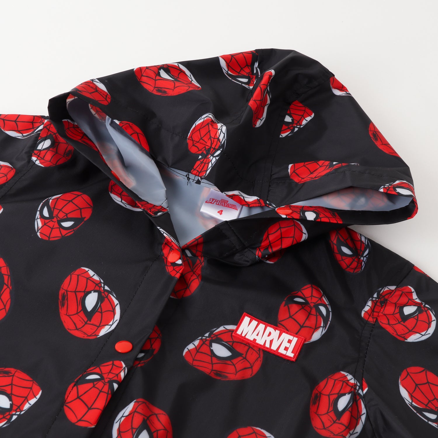 Chaqueta Impermeable Niño Spiderman Painted Back Negro Marvel