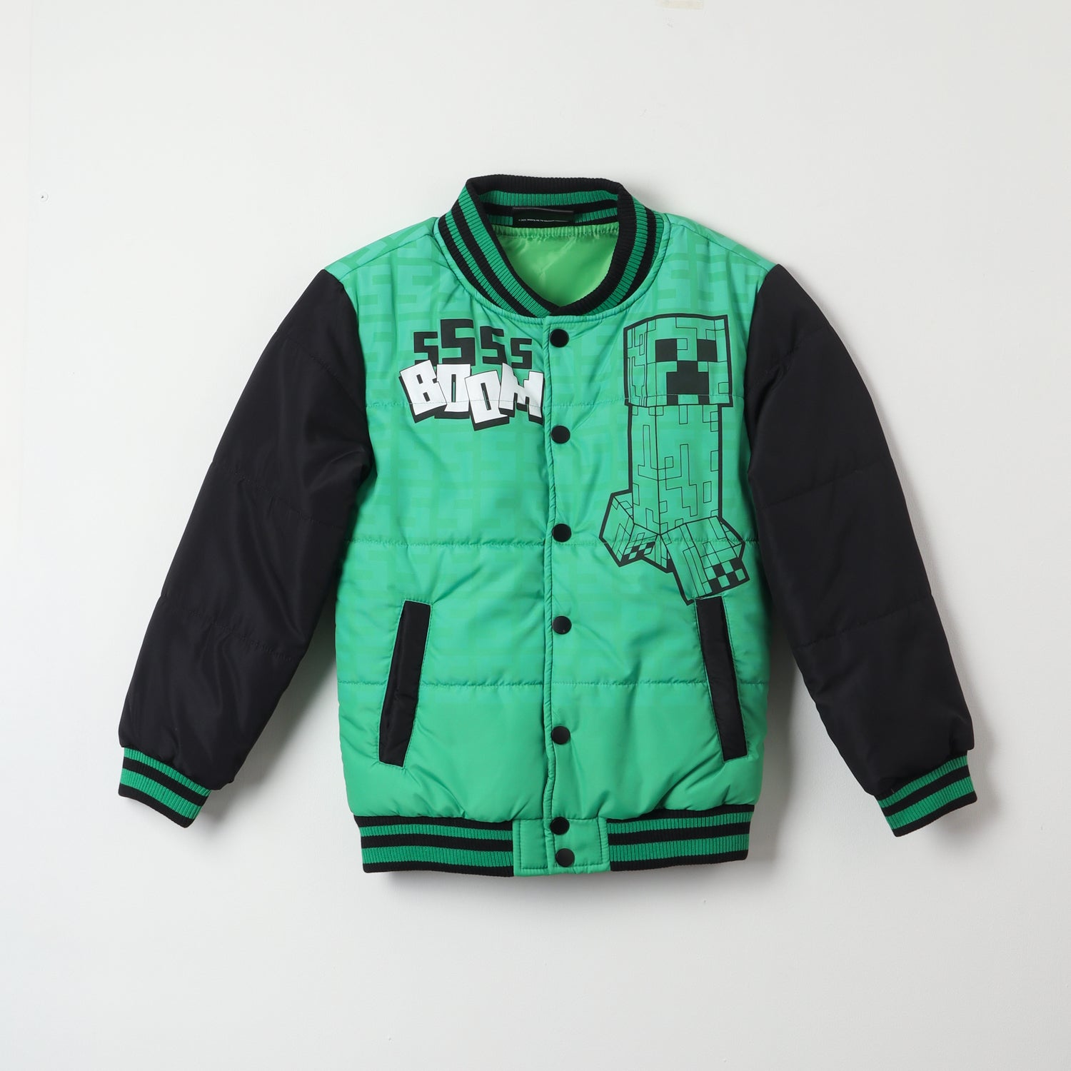 Chaqueta Niño Sss Boom Verde Minecraft