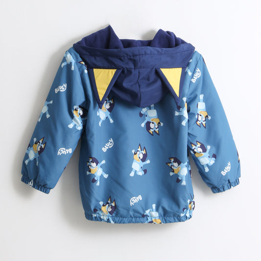 Cortaviento Niño Full Print Orejas Azul Bluey - Chaquetas y Parkas Chile | The Brands Club cl