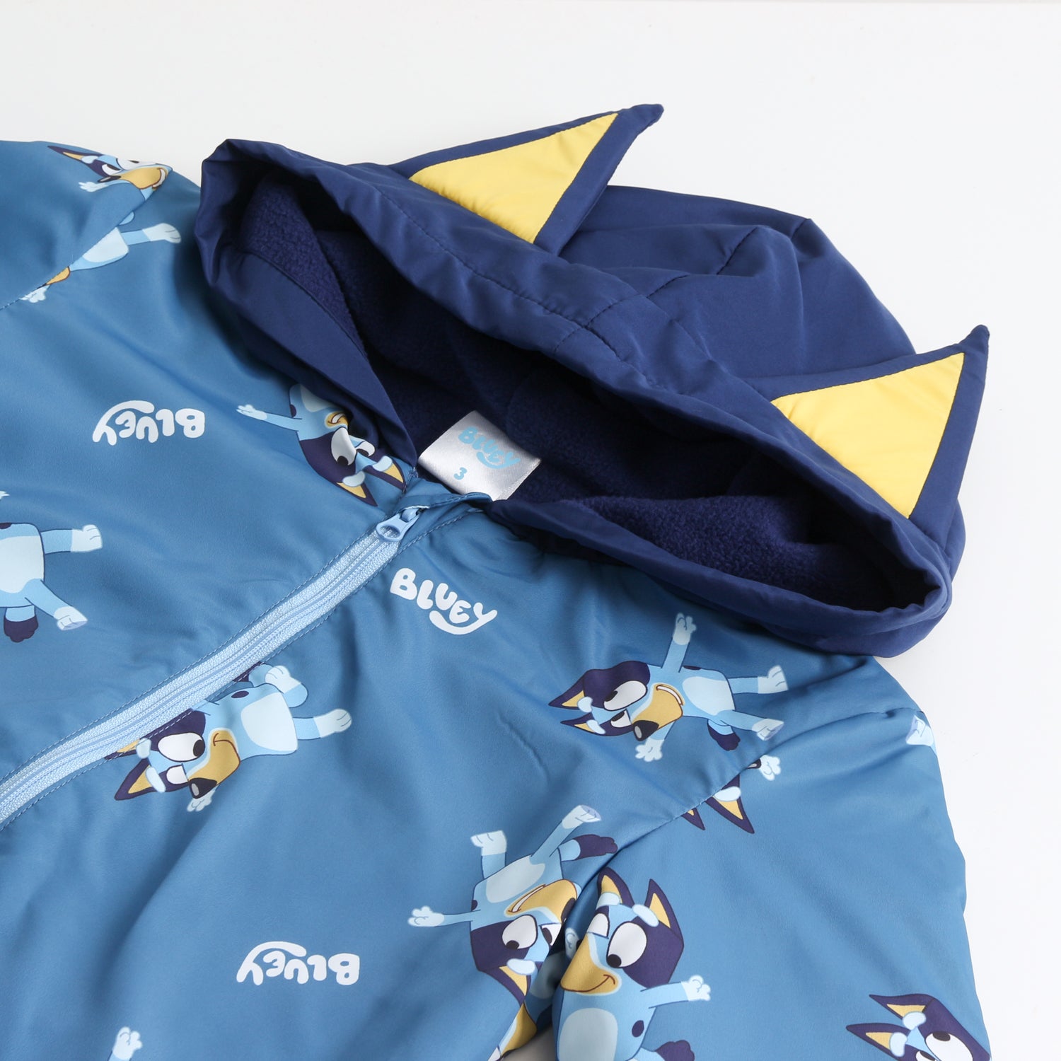 Cortaviento Niño Full Print Orejas Azul Bluey - Chaquetas y Parkas Chile | The Brands Club cl