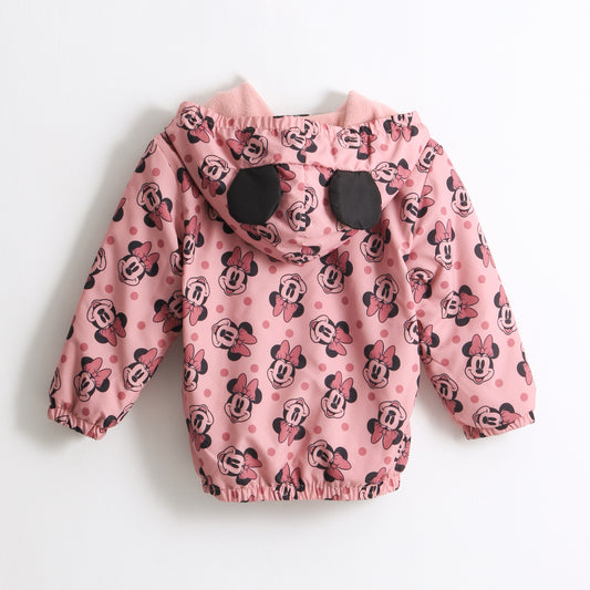 Cortaviento Niña Full Print Orejas Minnie Rosado Disney - Chaquetas y Parkas Chile | The Brands Club cl
