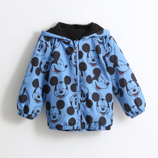 Cortaviento Niño Full Print Orejas Mickey Azul Disney - Chaquetas y Parkas Chile | The Brands Club cl