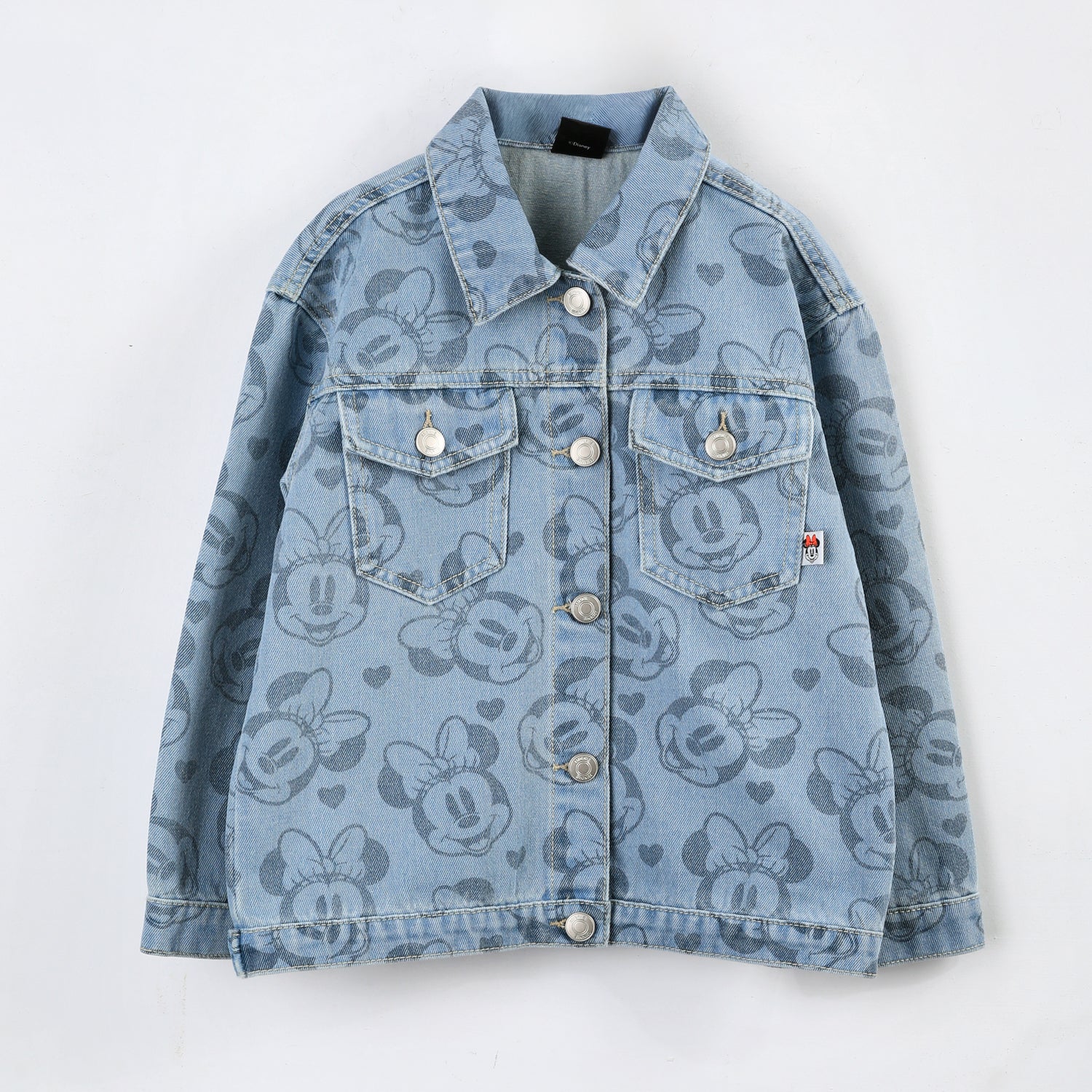 Chaqueta Niña Mezclilla Full Print Minnie Azul Disney