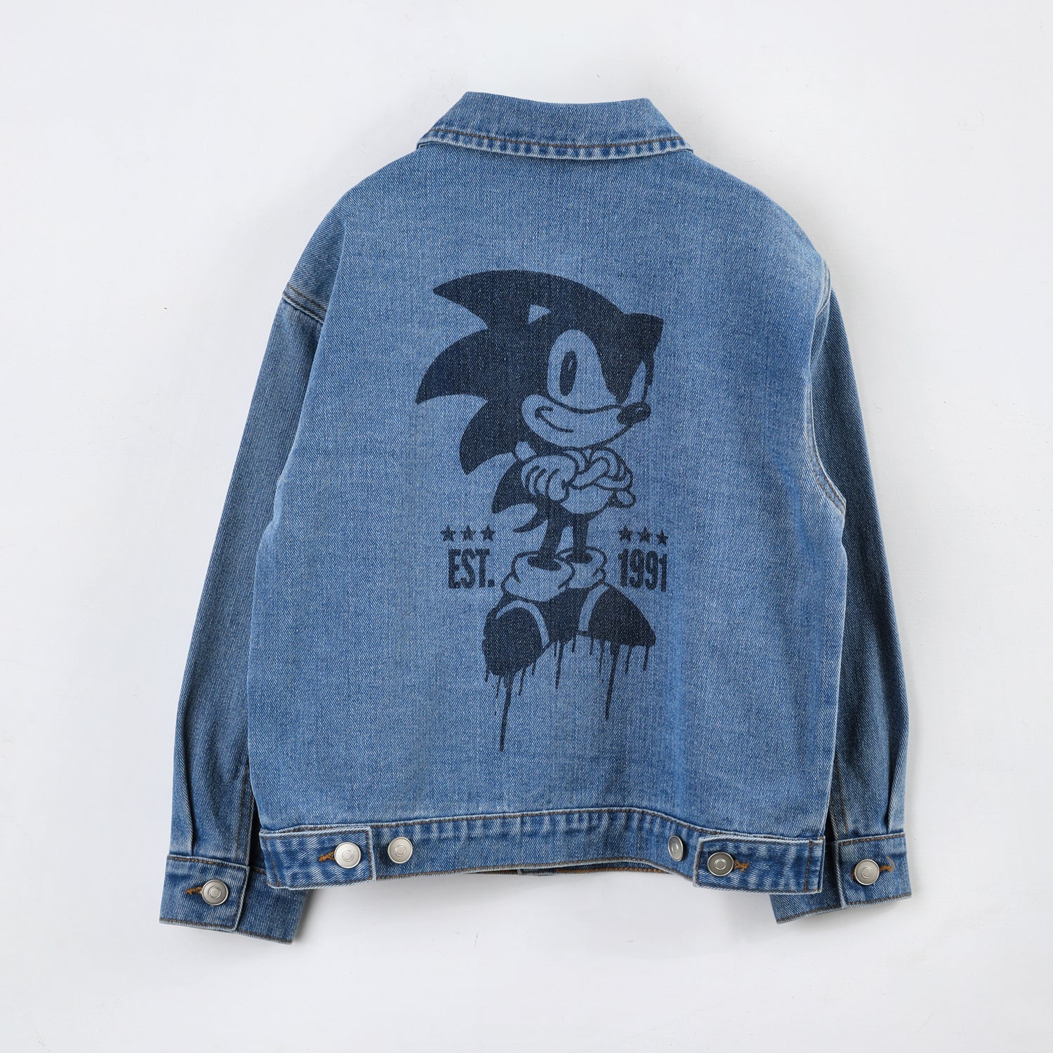 Chaqueta Niño Mezclilla Bordado Azul Sonic
