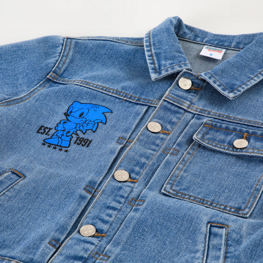 Chaqueta Niño Sonic Mezclilla Bordado Azul - Chaquetas y Parkas Chile | The Brands Club cl