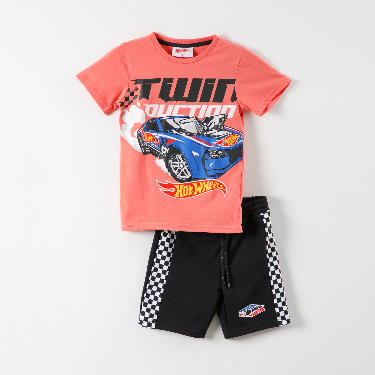 Conjunto Niño Auto Naranjo Hot Wheels