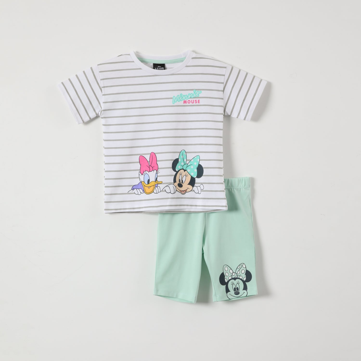 Conjunto Niña Rayas Minnie Blanco Disney