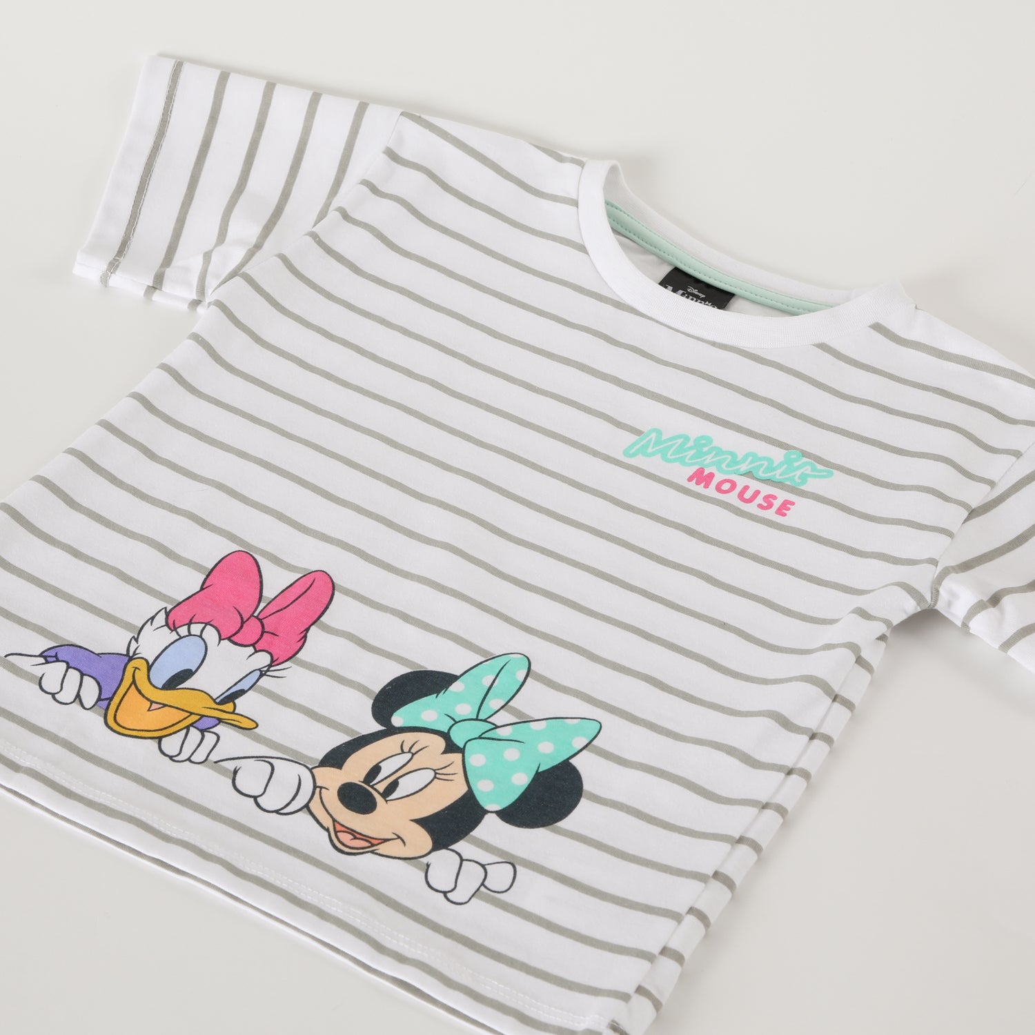 Conjunto Niña Rayas Minnie Blanco Disney