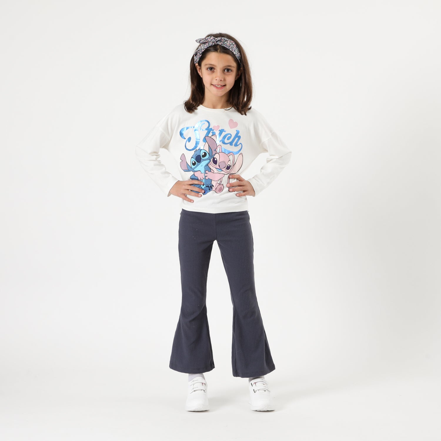 Conjunto Niña Lilo & Stitch Love Blanco Disney