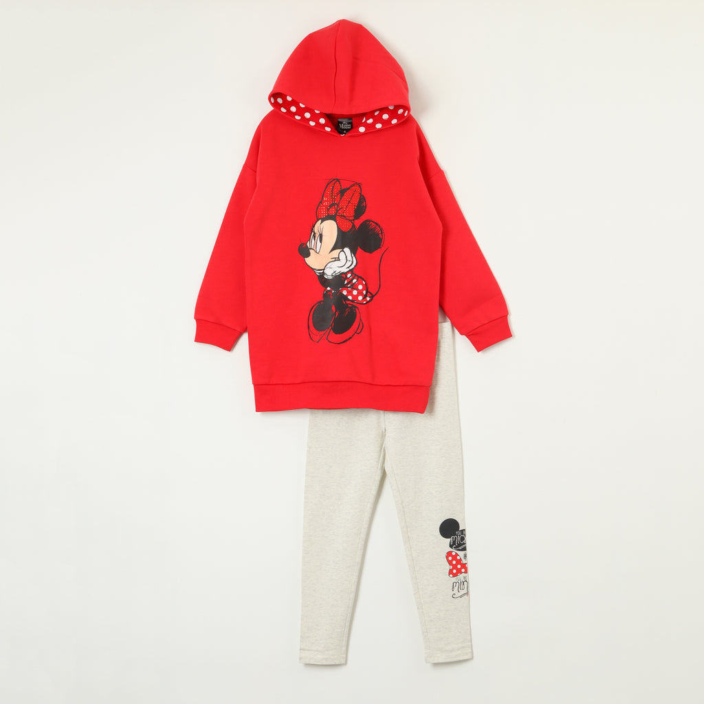 Conjunto Niña Minnie Sitting Rojo Disney