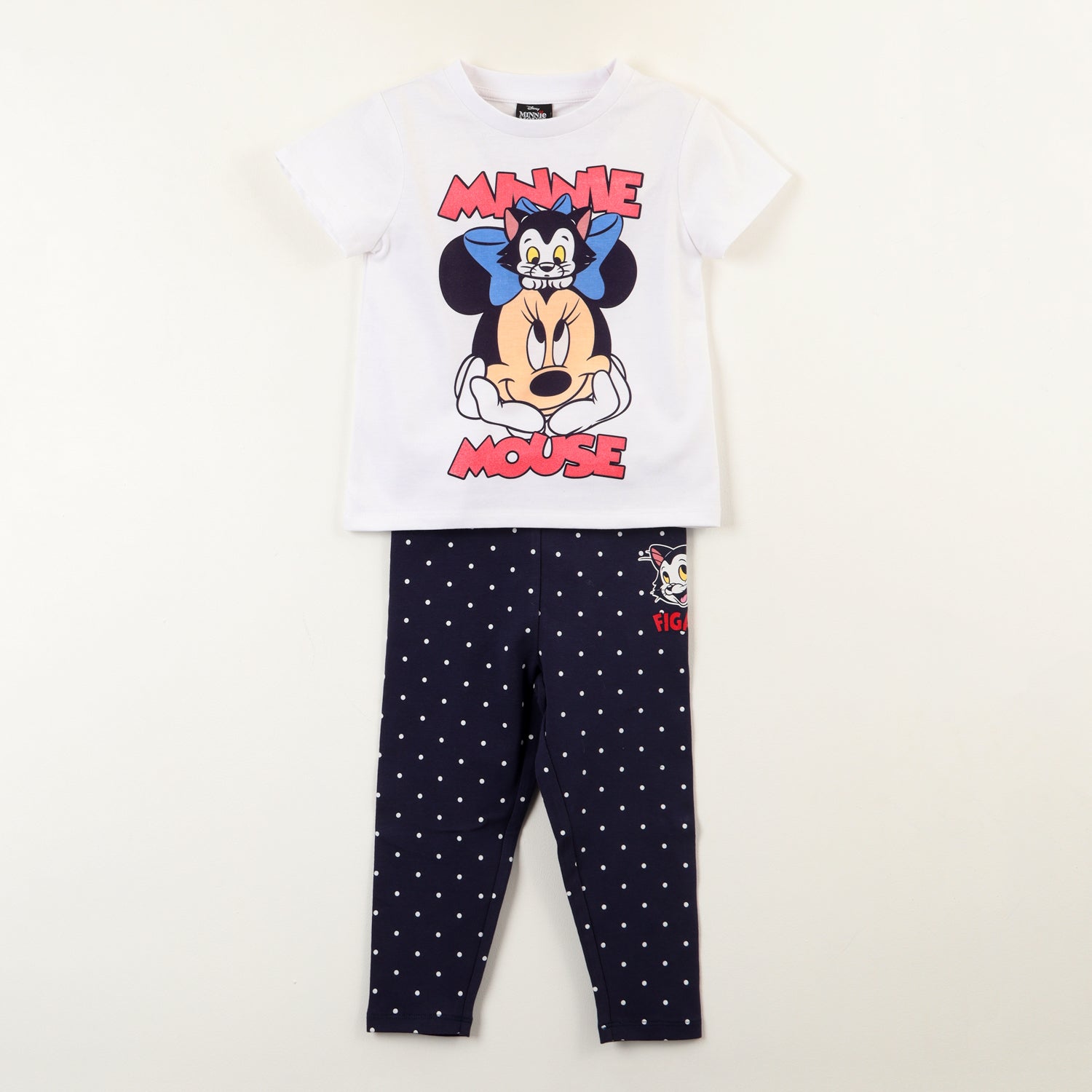 Conjunto Niña Minnie Figaro Blanco Disney