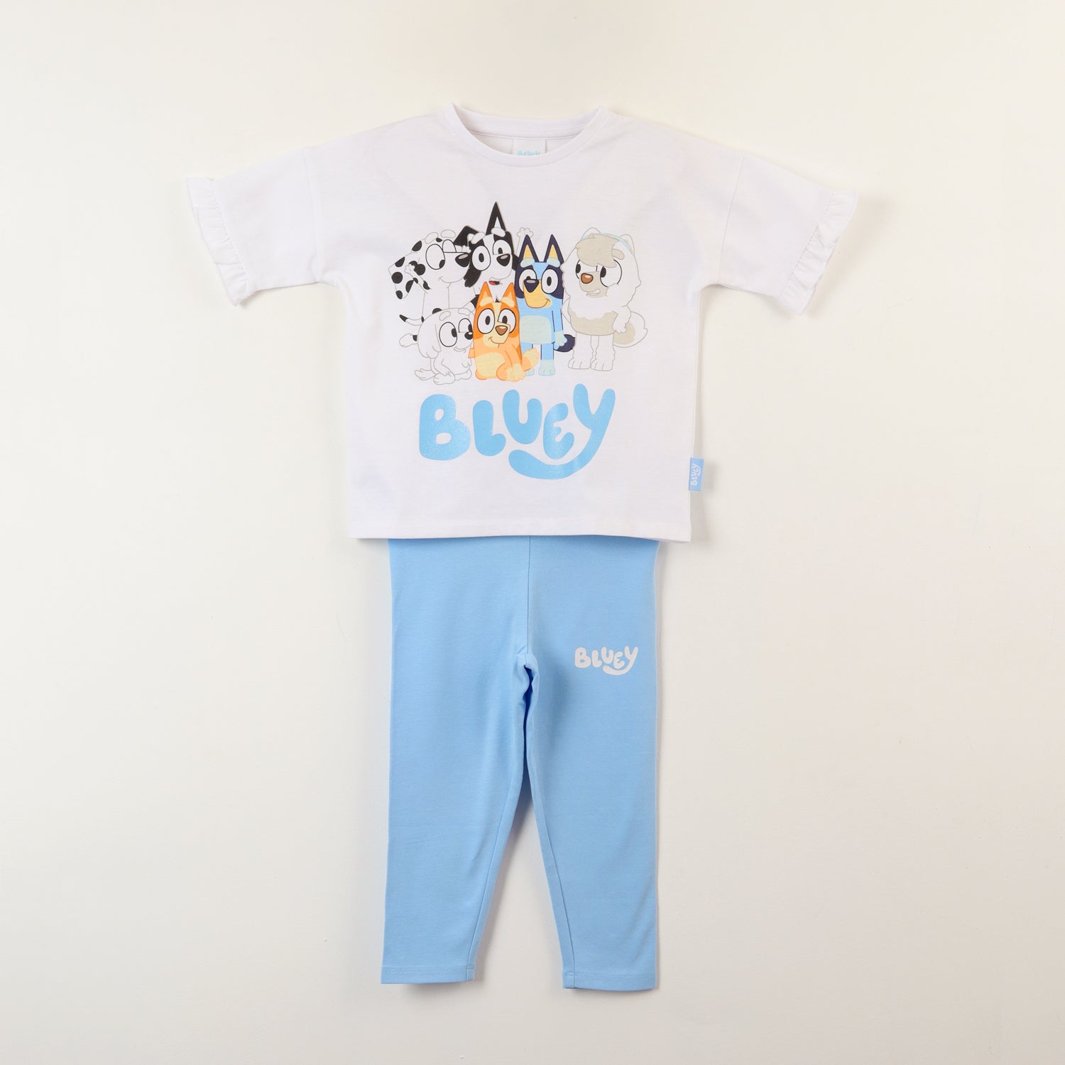 Conjunto Niña Vuelos Blanco Bluey Y Sus Amigos