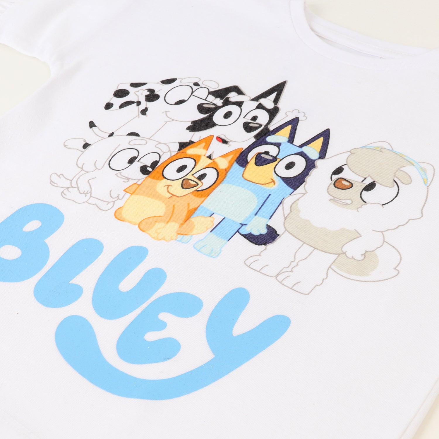 Conjunto Niña Vuelos Blanco Bluey Y Sus Amigos