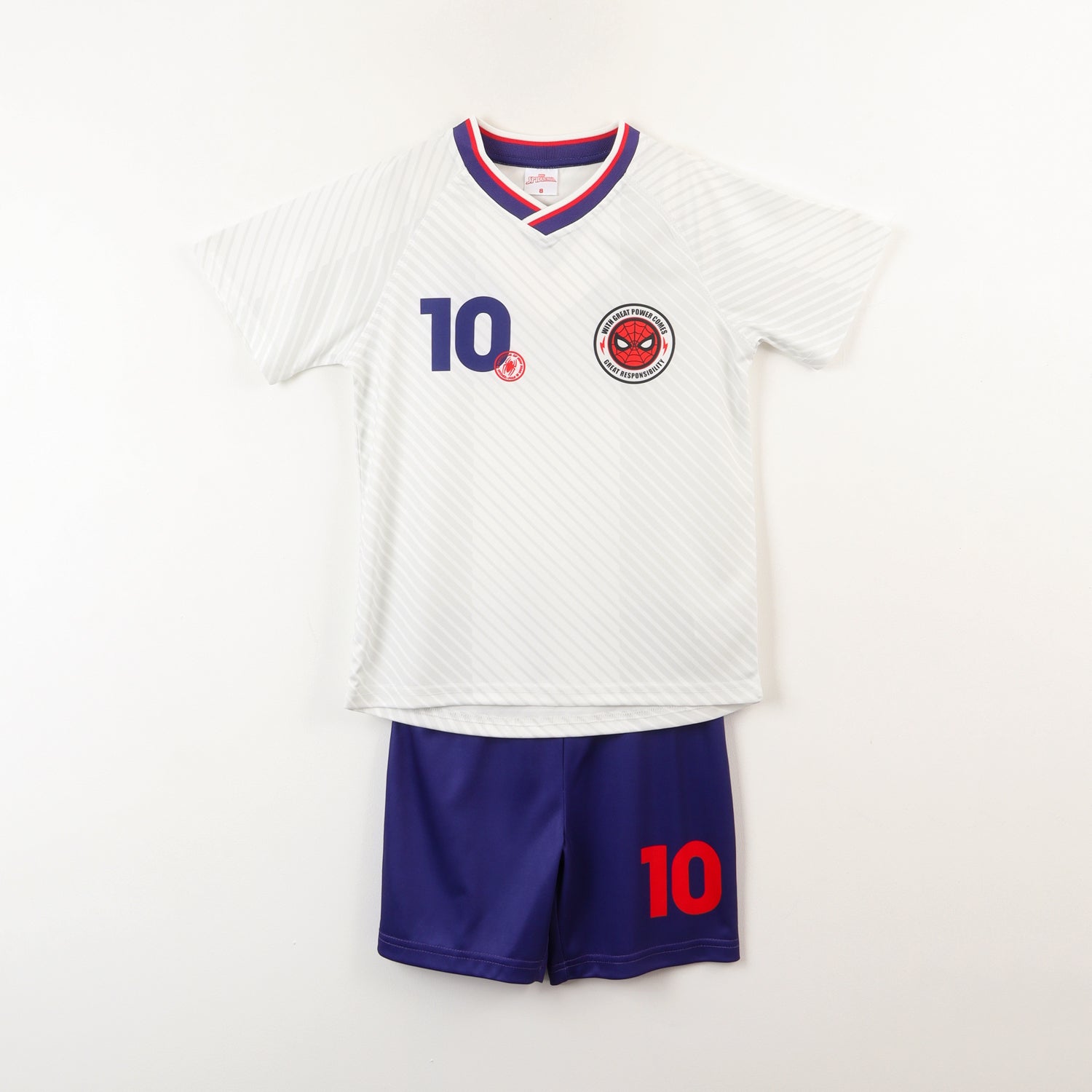 Conjunto Niño Spiderman Futbol Blanco Marvel