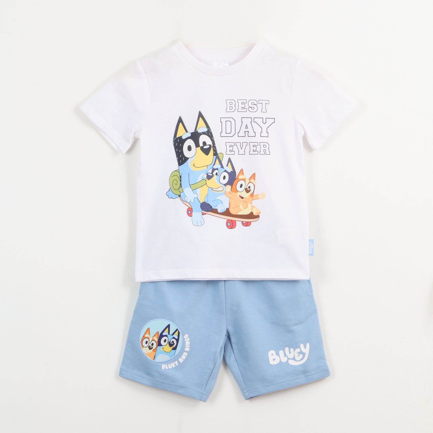 Conjunto Niño Blanco Skate Bluey