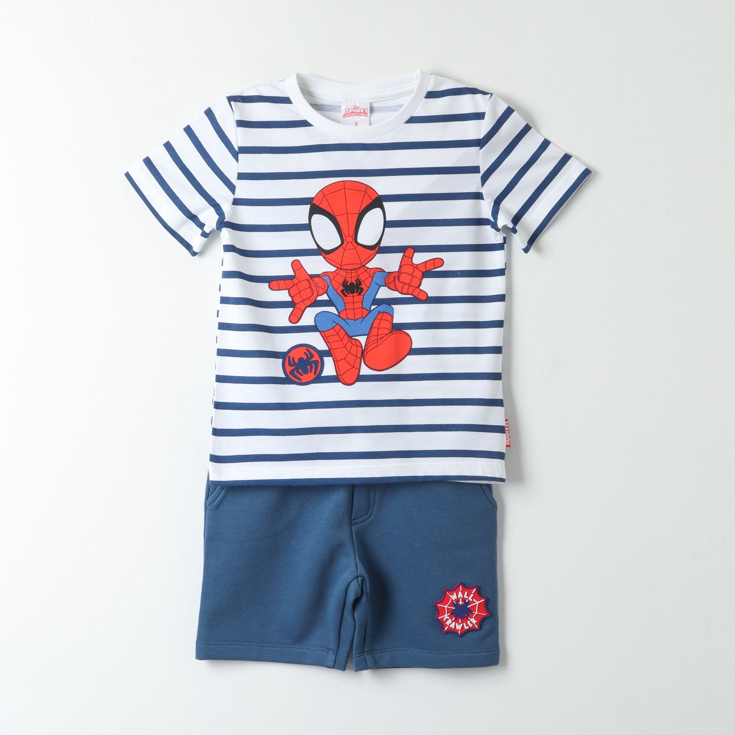 Conjunto Niño Azul Spiderman Jump Rayas Marvel