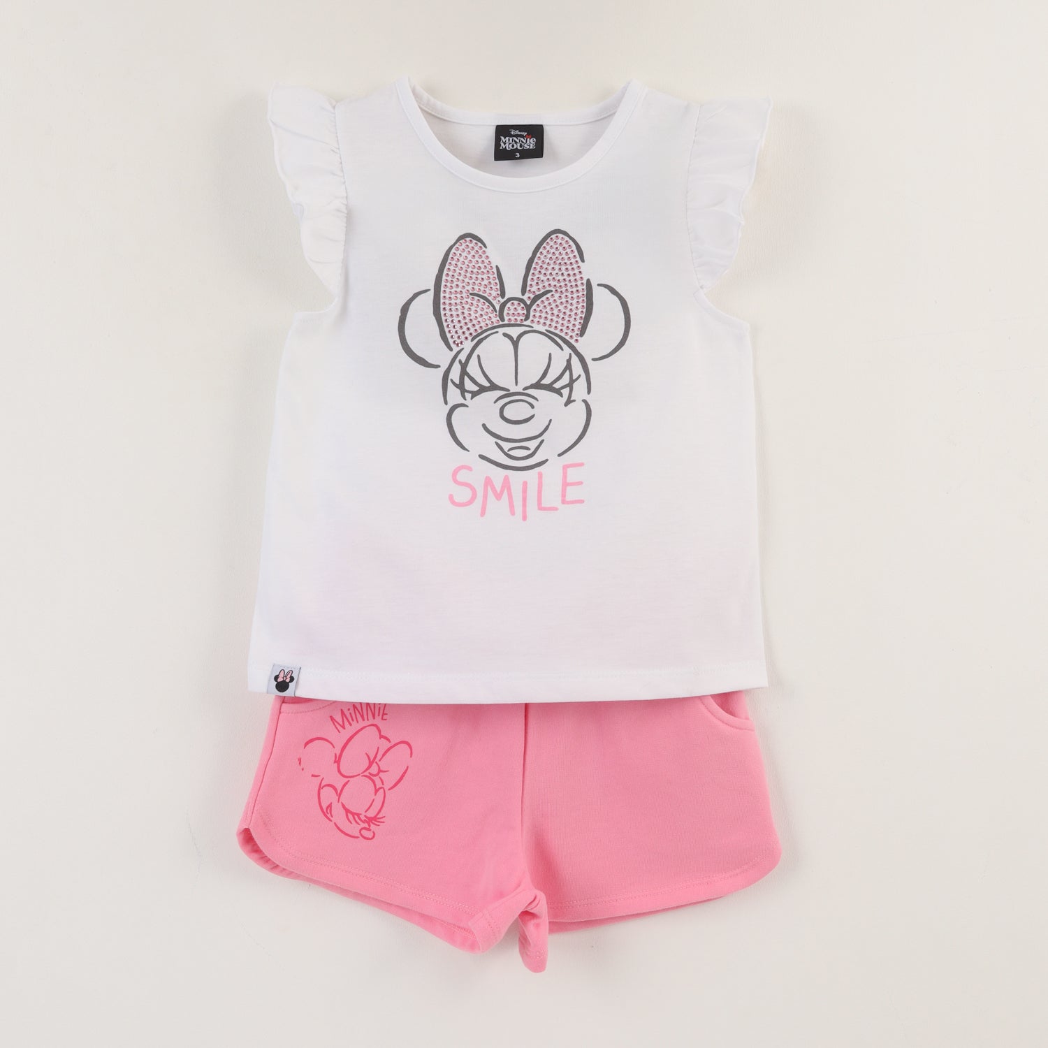 Conjunto Niña Blanco Minnie Smile Disney