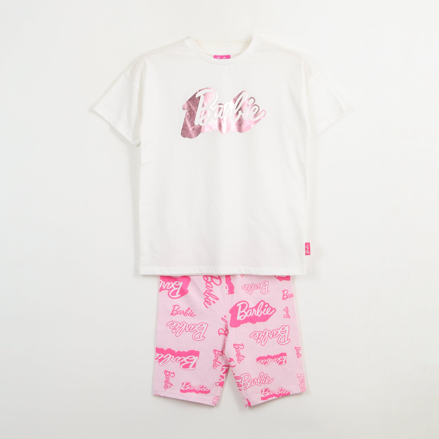 Conjunto Niña Blanco Logo Barbie