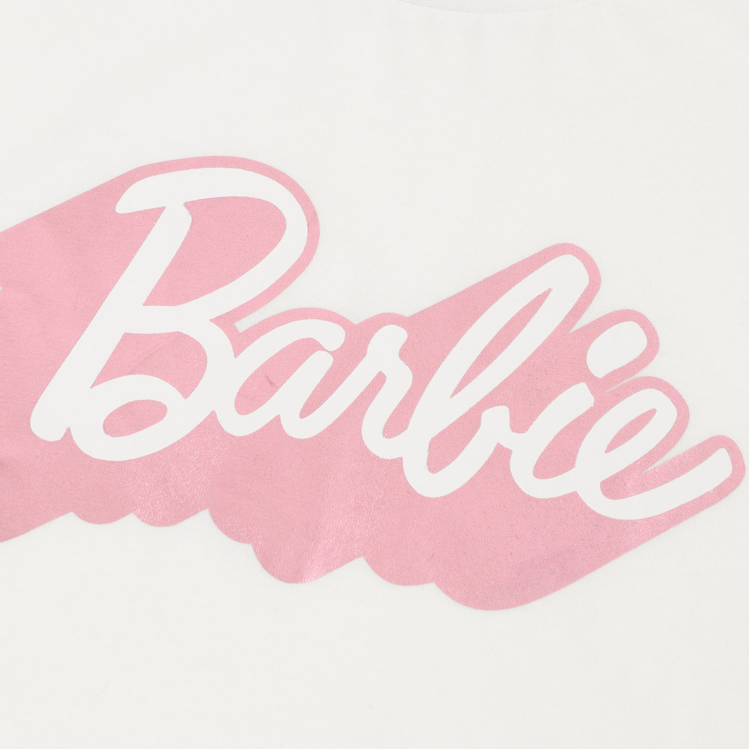 Conjunto Niña Blanco Logo Barbie