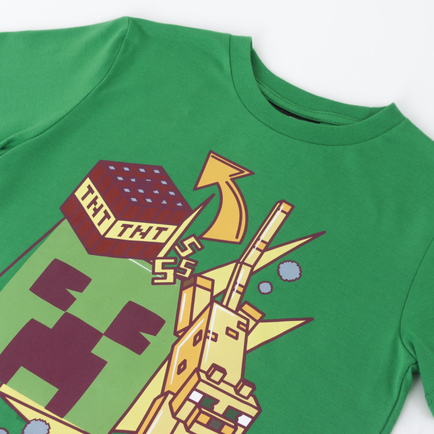 Conjunto Niño Verde Short Cordón Creeper Minecraft