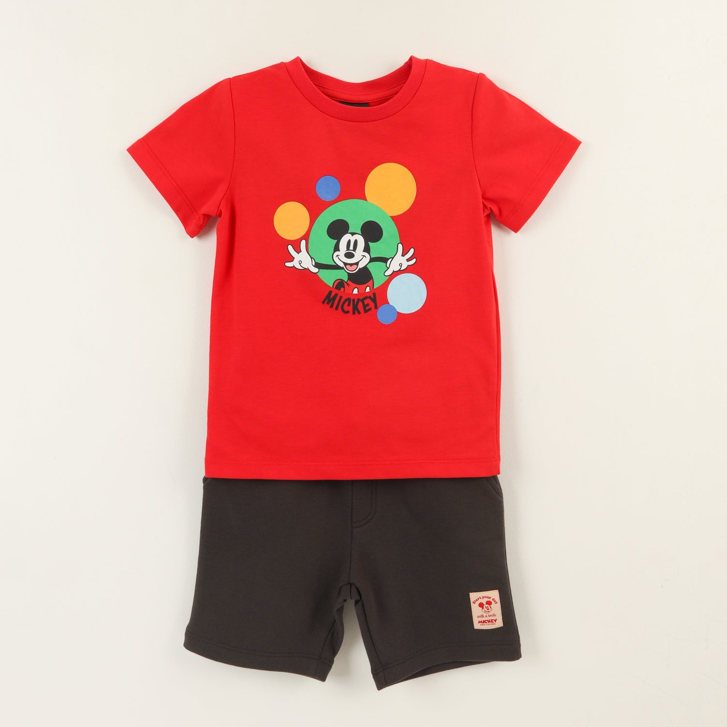 Conjunto Niño Rojo Mickey Bubbles Disney