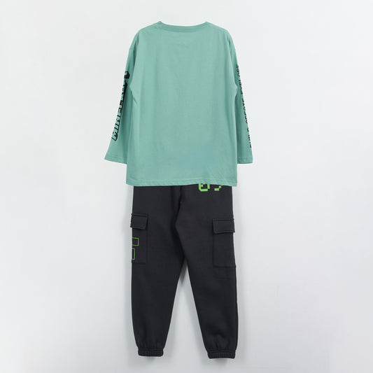 Conjunto Niño Creeper Cargo Verde Minecraft - Conjuntos Chile | The Brands Club cl