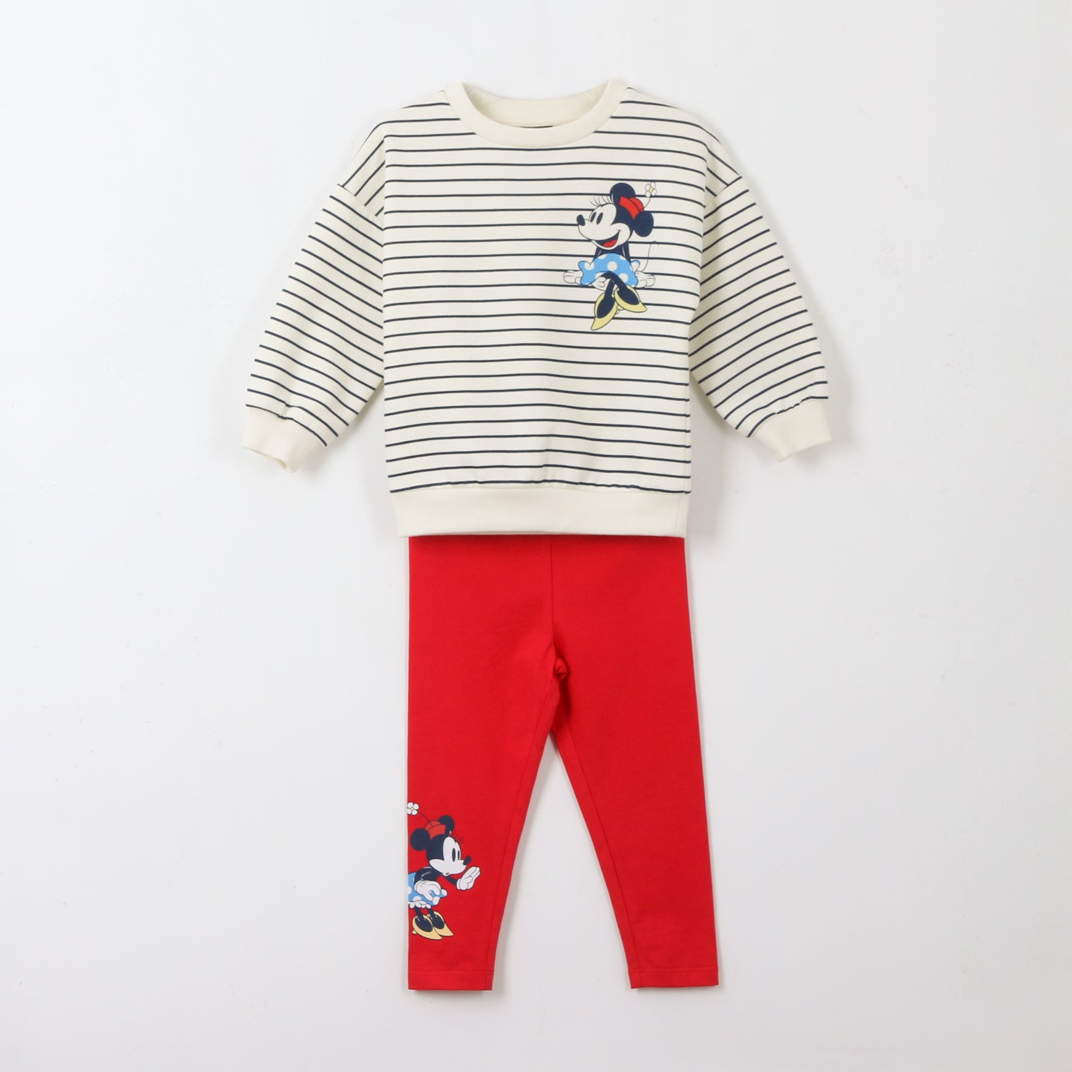Conjunto Niña Rayas Minnie Mouse Blanco Disney - Conjuntos Chile | The Brands Club cl