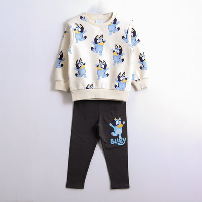 Conjunto Niña Full Print Beige Bluey - Conjuntos Chile | The Brands Club cl