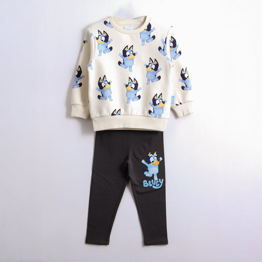 Conjunto Niña Full Print Beige Bluey - Conjuntos Chile | The Brands Club cl