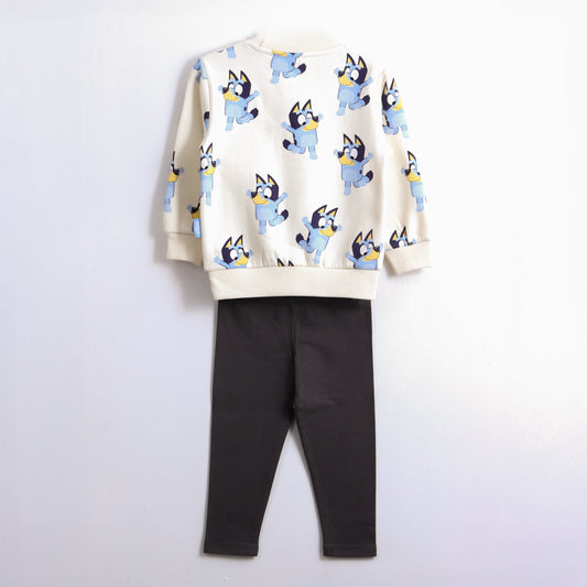 Conjunto Niña Full Print Beige Bluey - Conjuntos Chile | The Brands Club cl