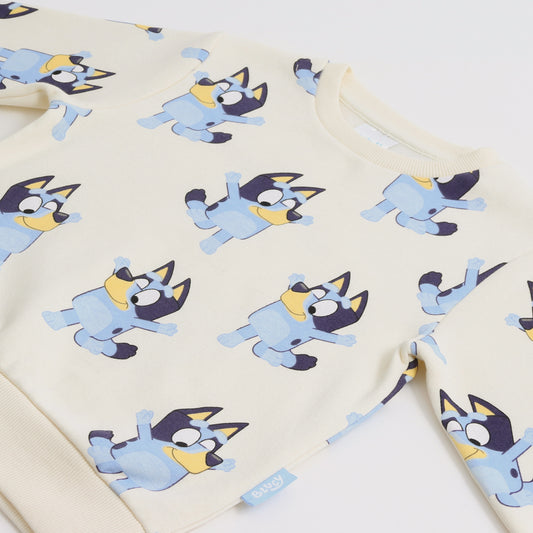 Conjunto Niña Full Print Beige Bluey - Conjuntos Chile | The Brands Club cl