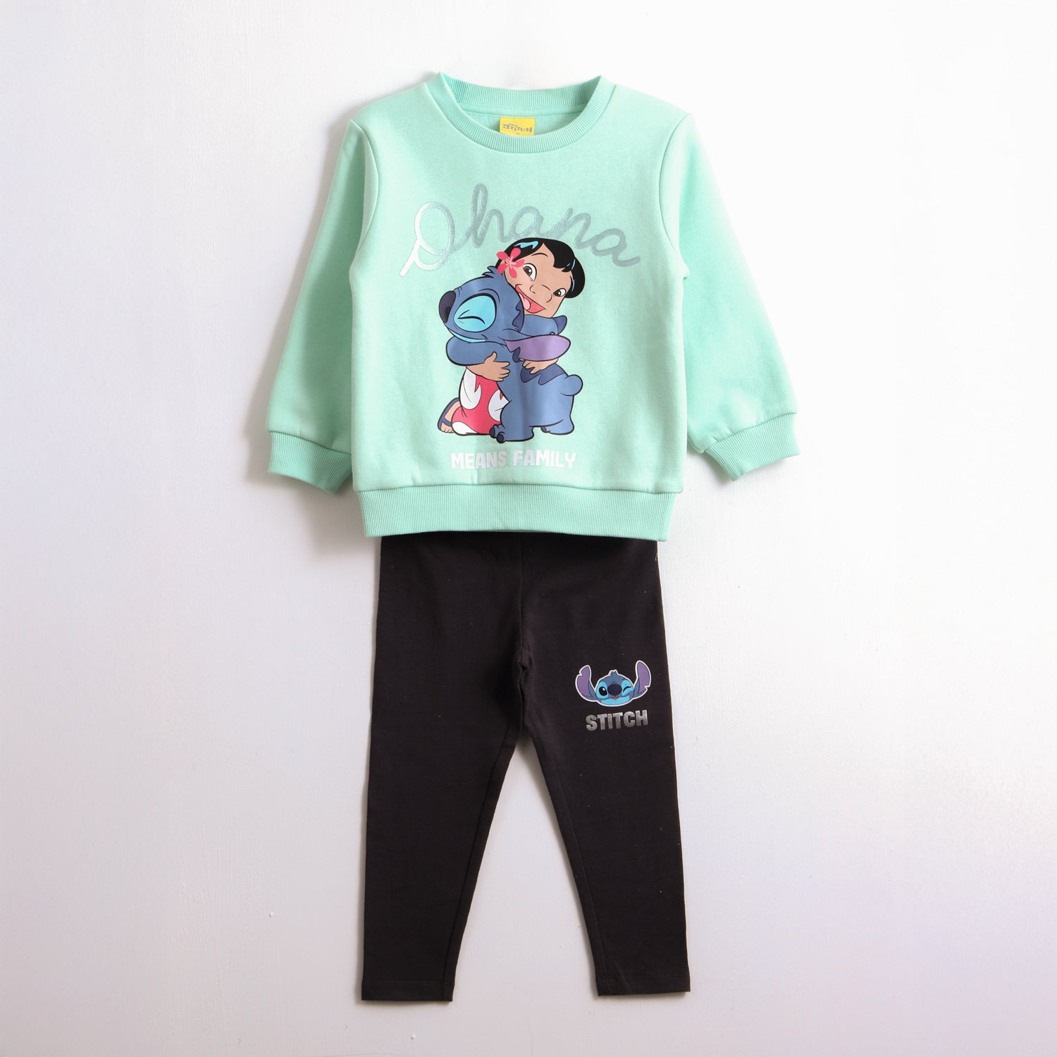 Conjunto Niña Ohana Lilo & Stitch Celeste Disney - Conjuntos Chile | The Brands Club cl