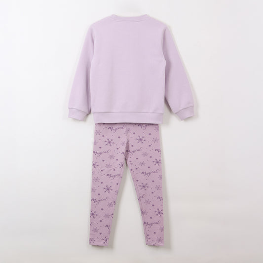 Conjunto Niña Elsa Frozen Lila Disney - Conjuntos Chile | The Brands Club cl