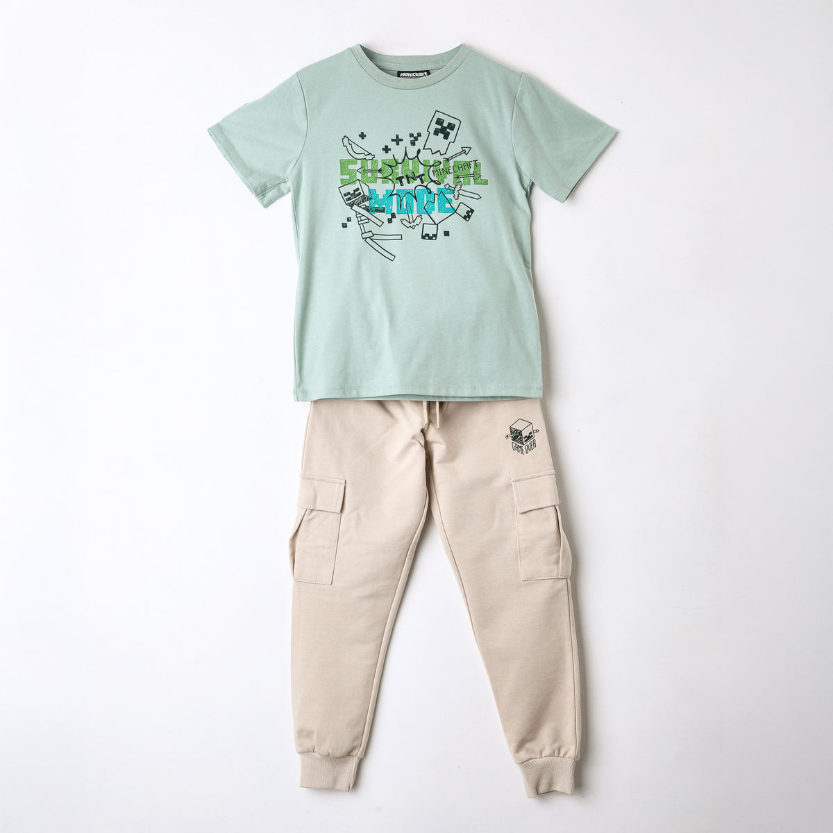 Conjunto Niño Cargo Verde Minecraft - Conjuntos Chile | The Brands Club cl