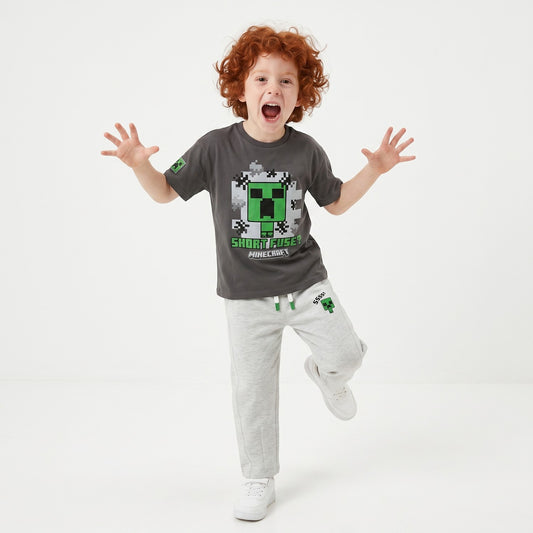 Conjunto Niño Minecraft Creeper Gris - Conjuntos Chile | The Brands Club cl