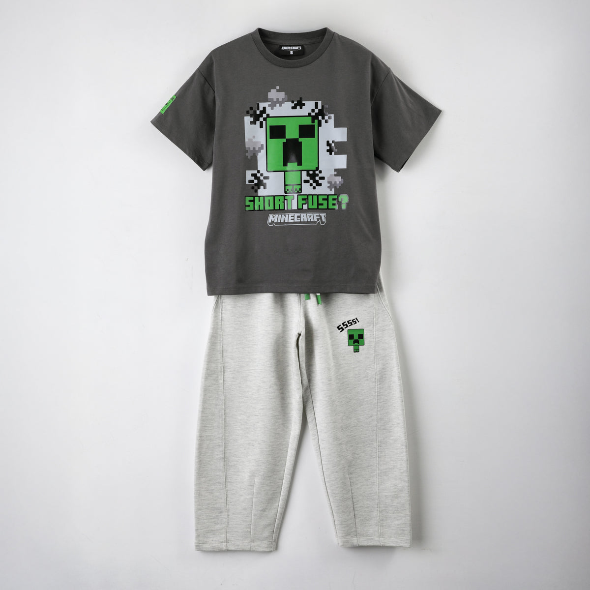 Conjunto Niño Creeper Gris Minecraft - Conjuntos Chile | The Brands Club cl
