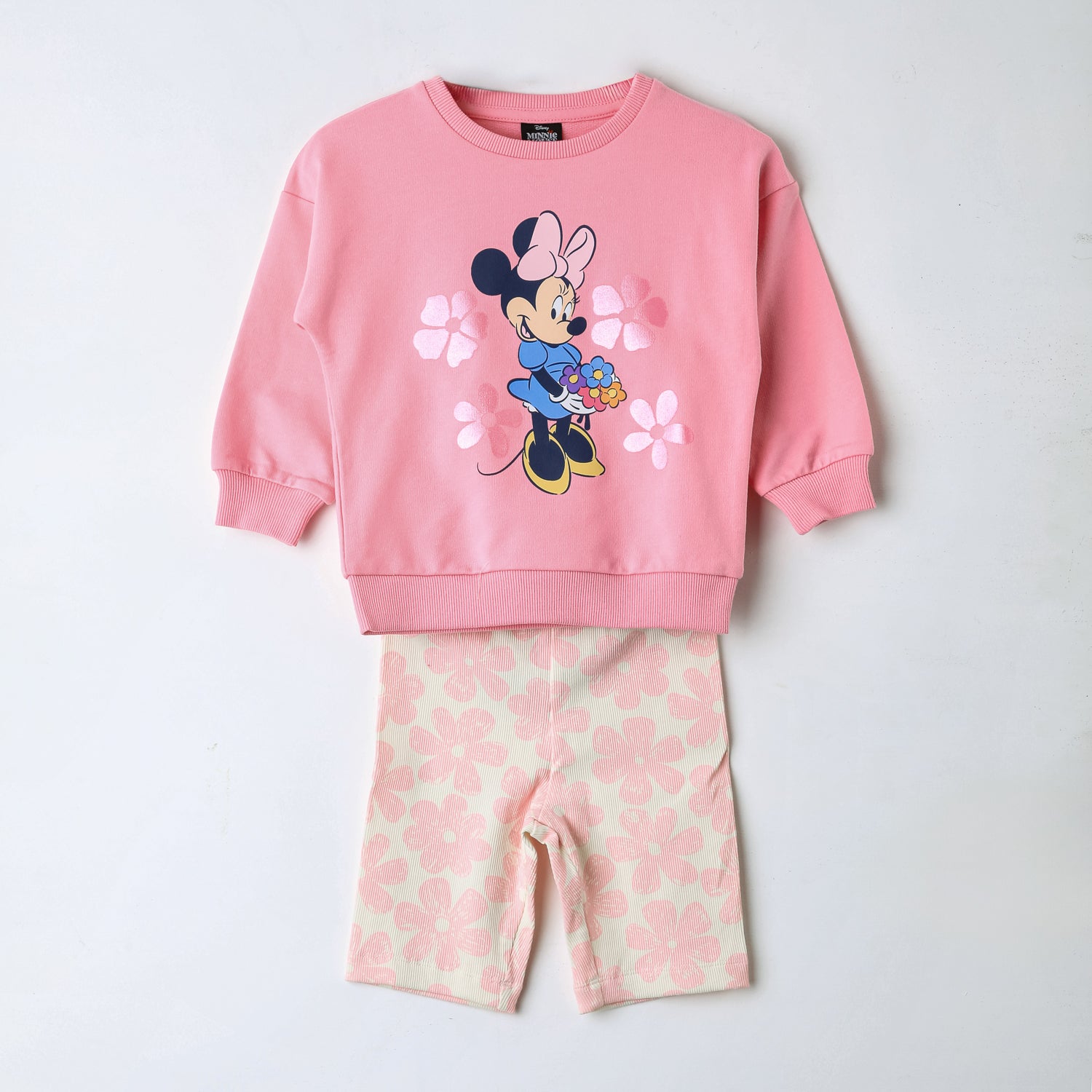 Conjunto Niña Minnie Disney Corto Rosado