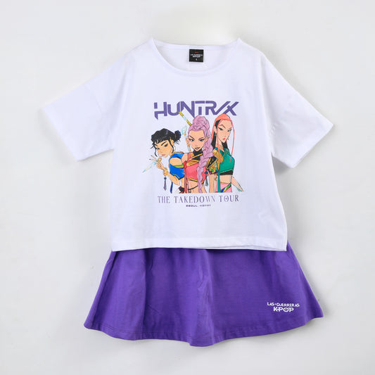 Conjunto Niña Kpop Demon Hunters Falda Morado - Conjuntos Chile | The Brands Club cl