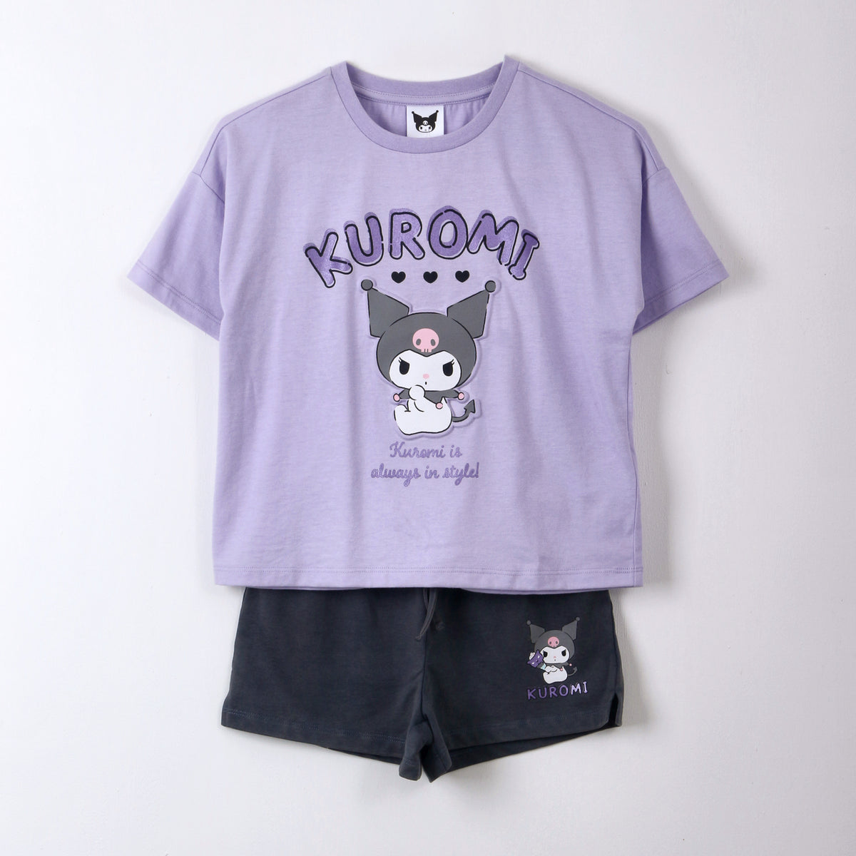 Conjunto Niña Kuromi Hello Kitty Lila