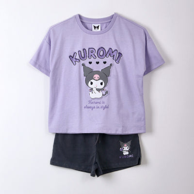 Conjunto Niña Kuromi Hello Kitty Lila