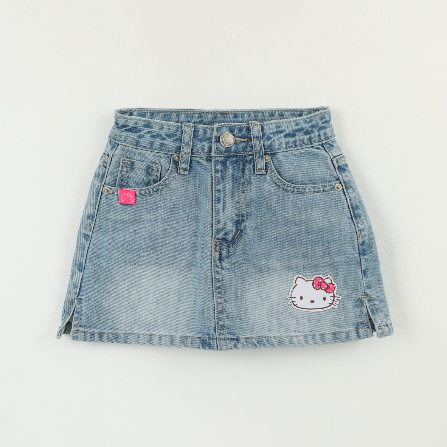 Falda Niña Azul Mezclilla Hello Kitty