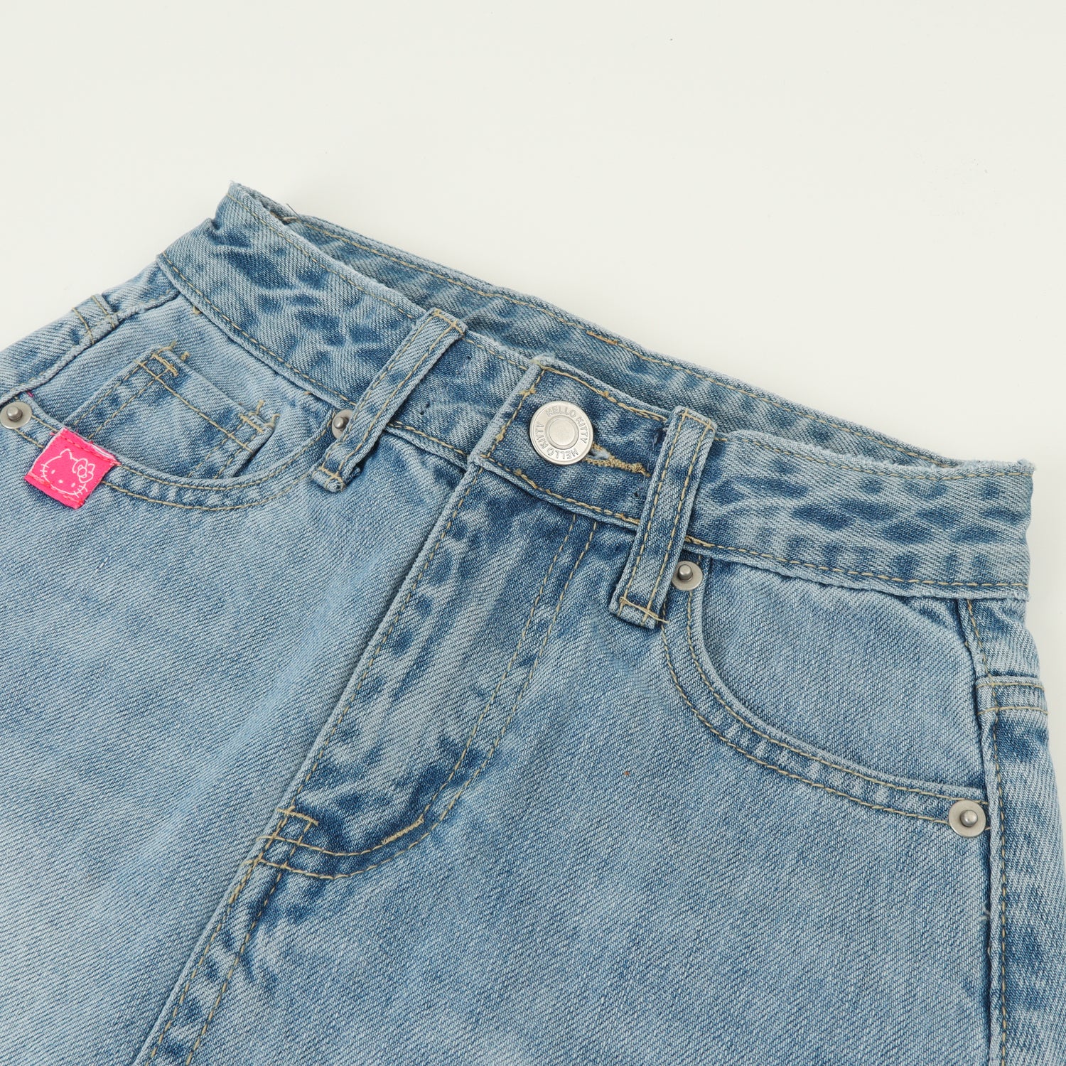 Falda Niña Azul Mezclilla Hello Kitty