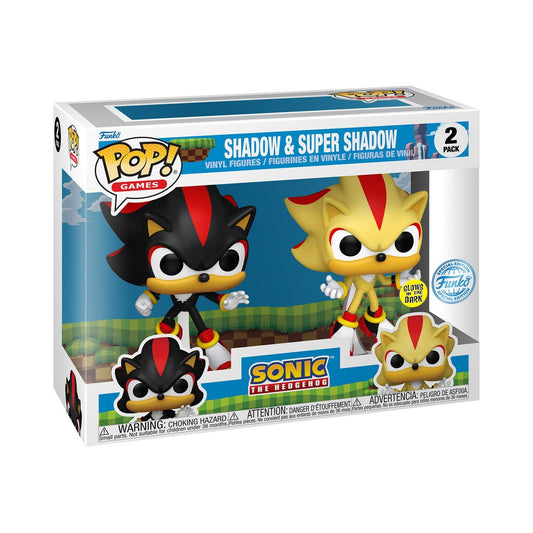 Funko Pop Sonic: Shadow $ Súper Shadow With Glow 2 Pack - Funkos Pop Chile | The Brands Club cl