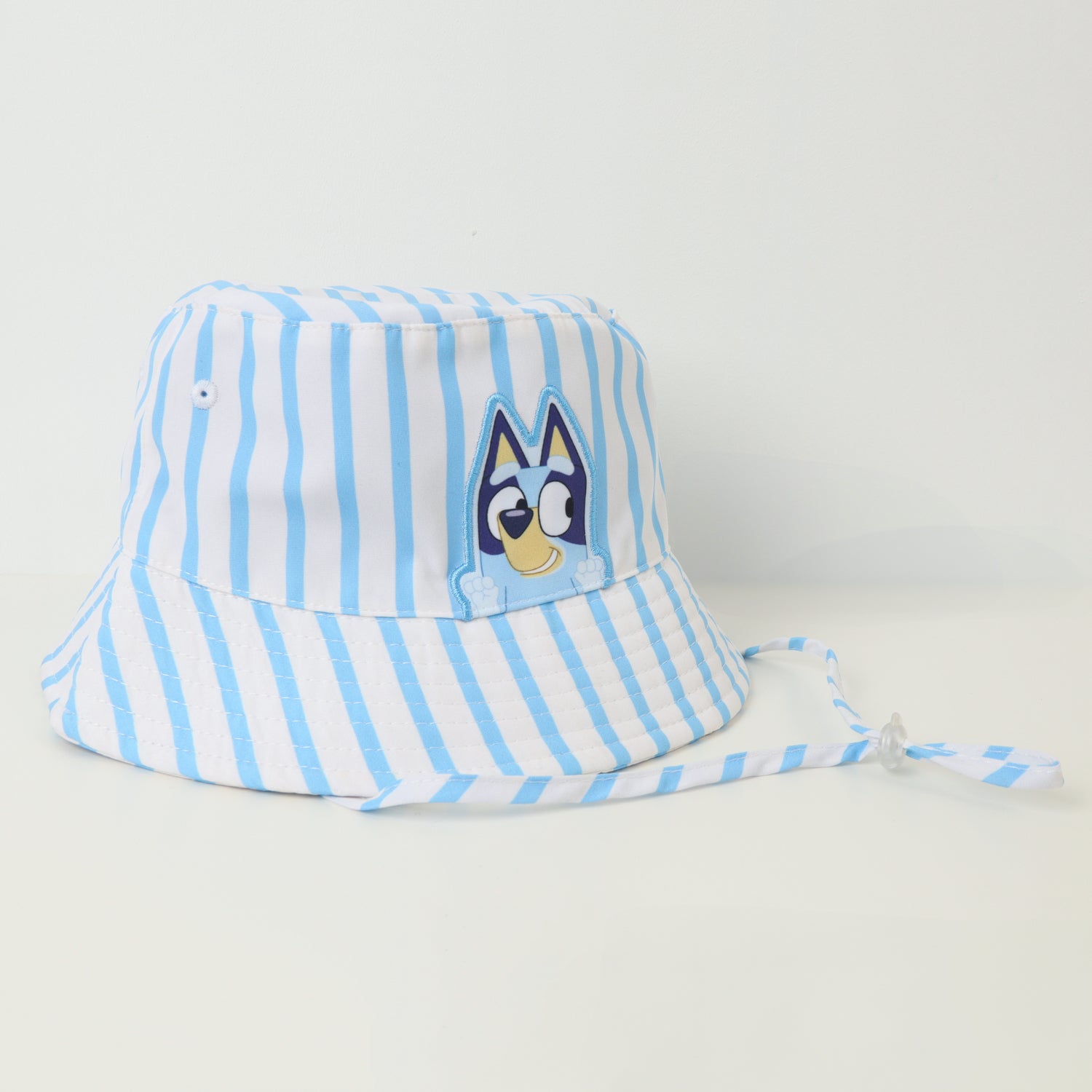 Gorro Bucket Niña Rayas Celeste Bluey