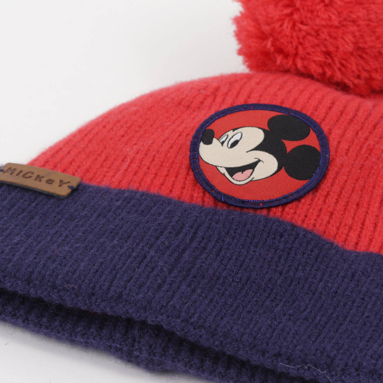Gorro con Pompón Niño Mickey Mouse Rojo Disney