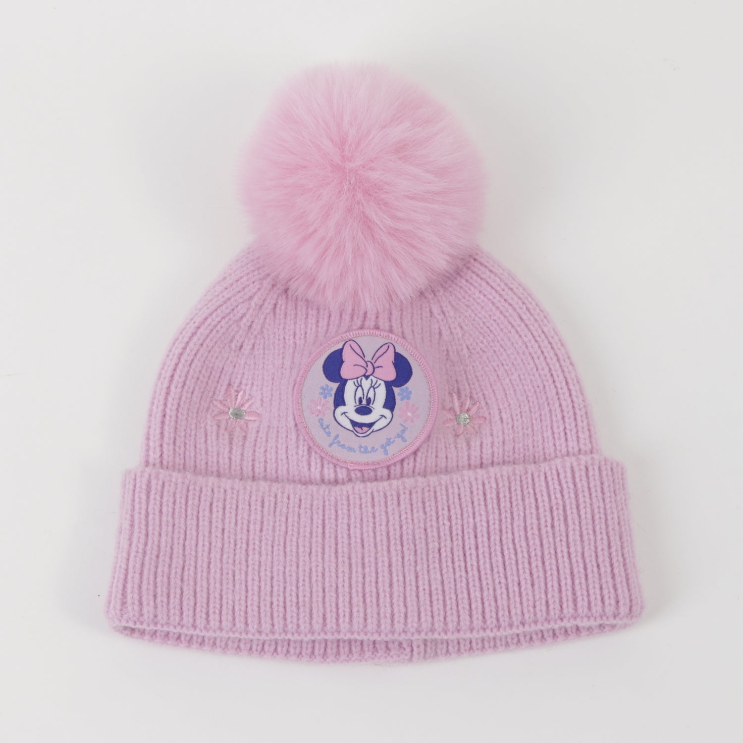 Gorro con Pompón Niña Minnie Rosado Disney