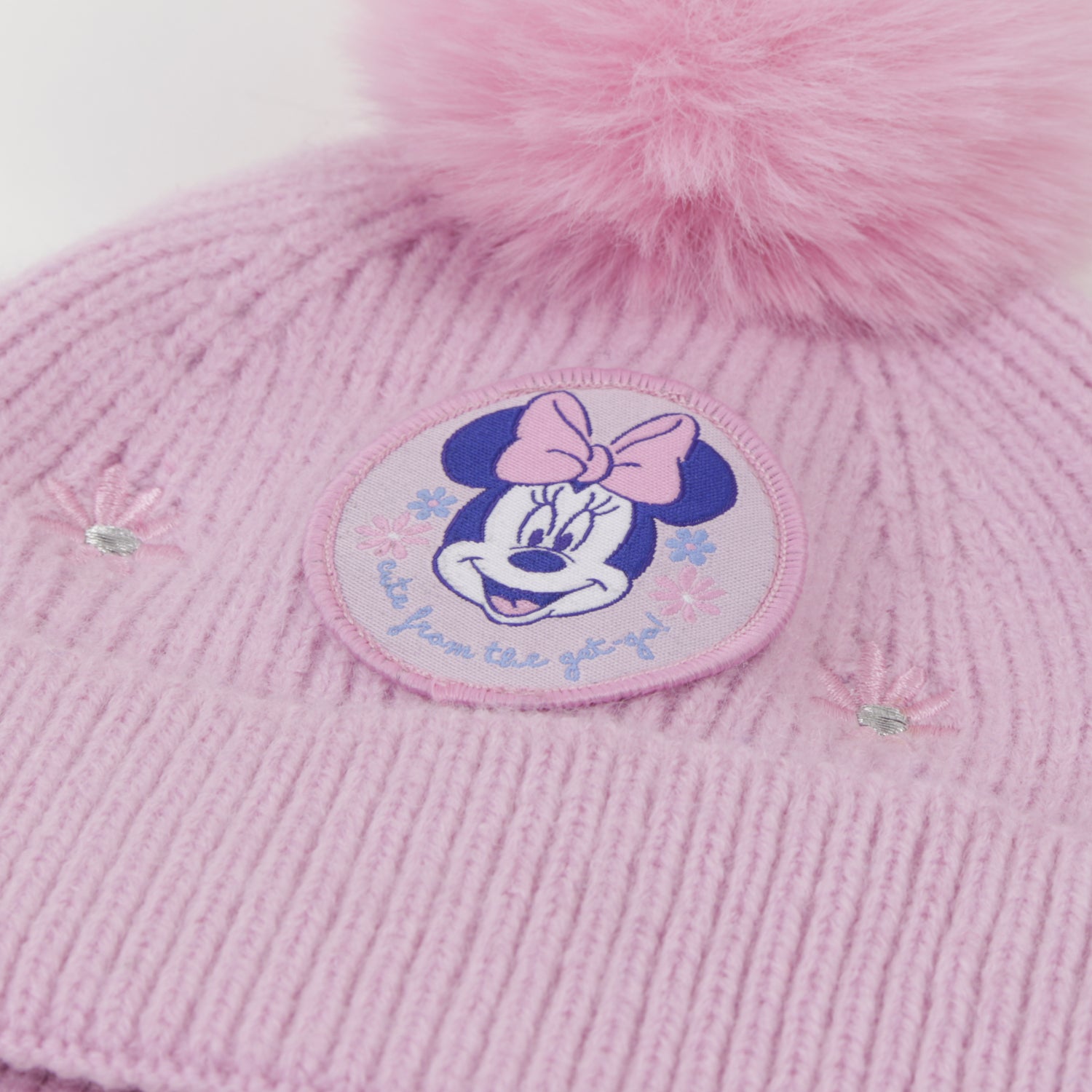 Gorro con Pompón Niña Minnie Rosado Disney
