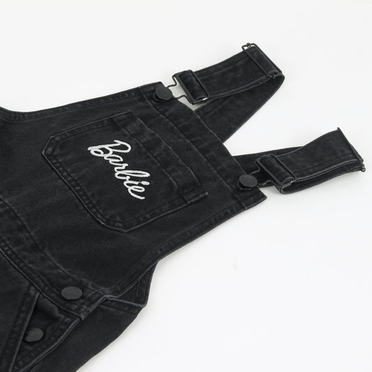 Jardinera Niña Denim Negro Logo Barbie - Jardineras Chile | The Brands Club cl