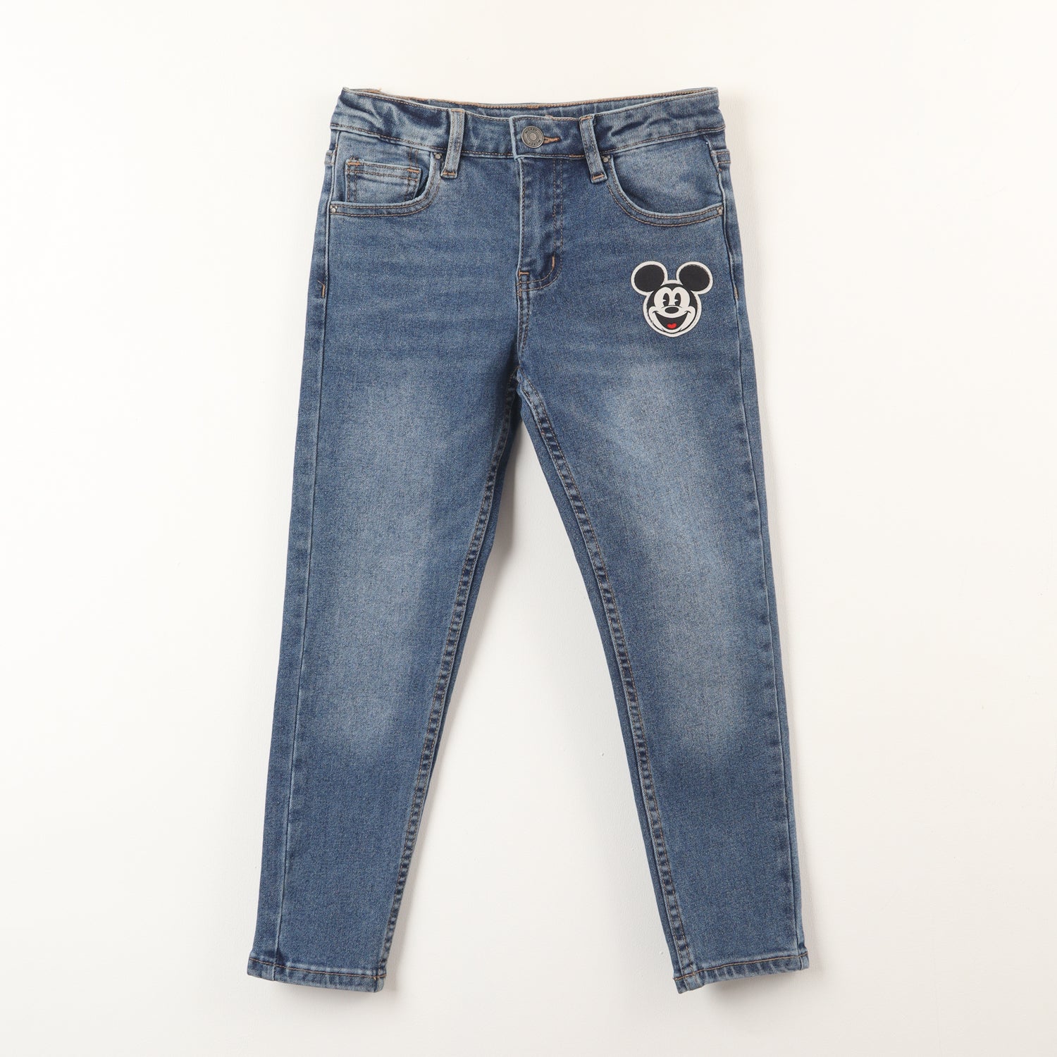 Jeans Niño Mickey Logo Azul Disney